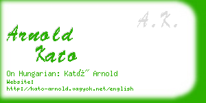 arnold kato business card